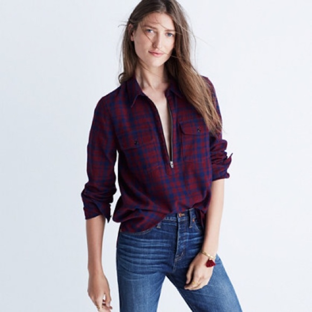 Madewell Flannel Pop-over